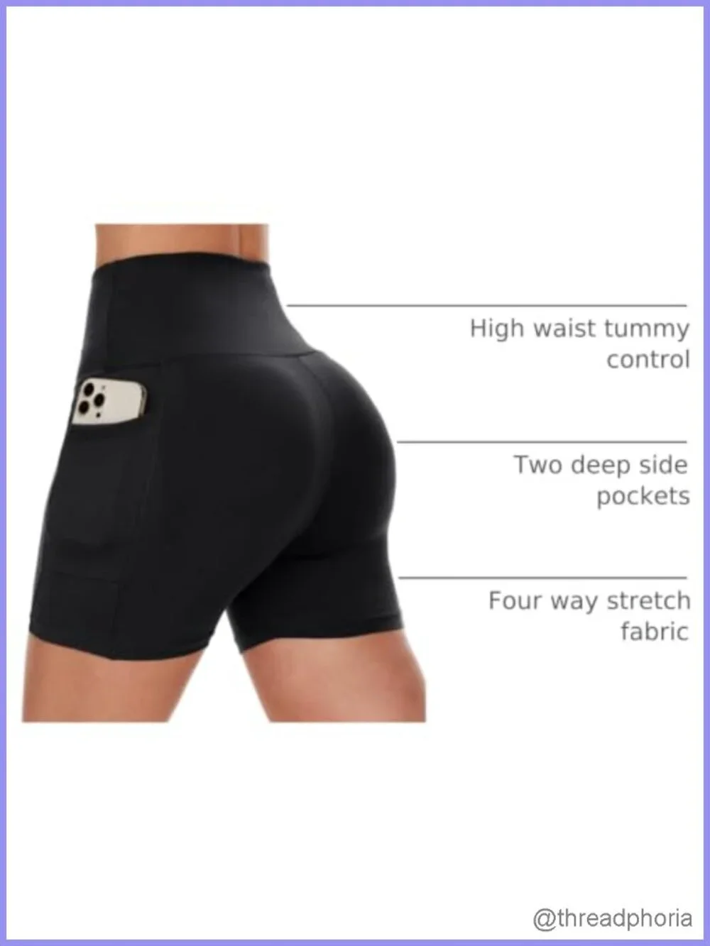 High Waist Biker Shorts with Pockets 4-Way Stretch Yoga Workout